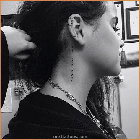 small tattoo for girl on neck|female neck tattoos inspiration.